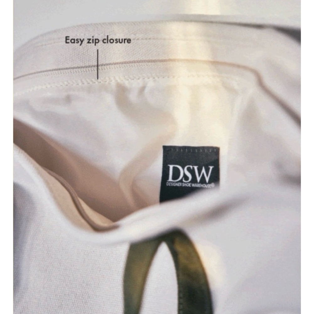 DSW • Ivory/Green Canvas Travel Tote Bag - Picture 13 of 16